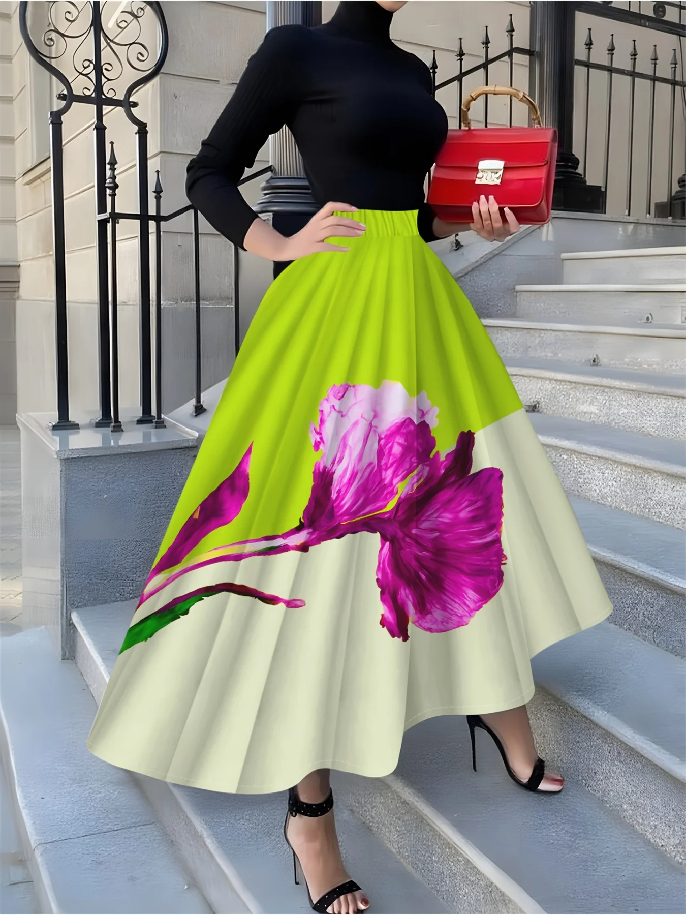 Floral Print Midi Skirt for Women Spring Summer Casual A Line Skirt High Waist Elastic Waist Skirt Lightweight Flowy Skirt
Floral Print Midi Skirt for Women Spring Summer Casual A Line Skirt High Waist Elastic Waist Skirt Lightweight Flowy Skirt