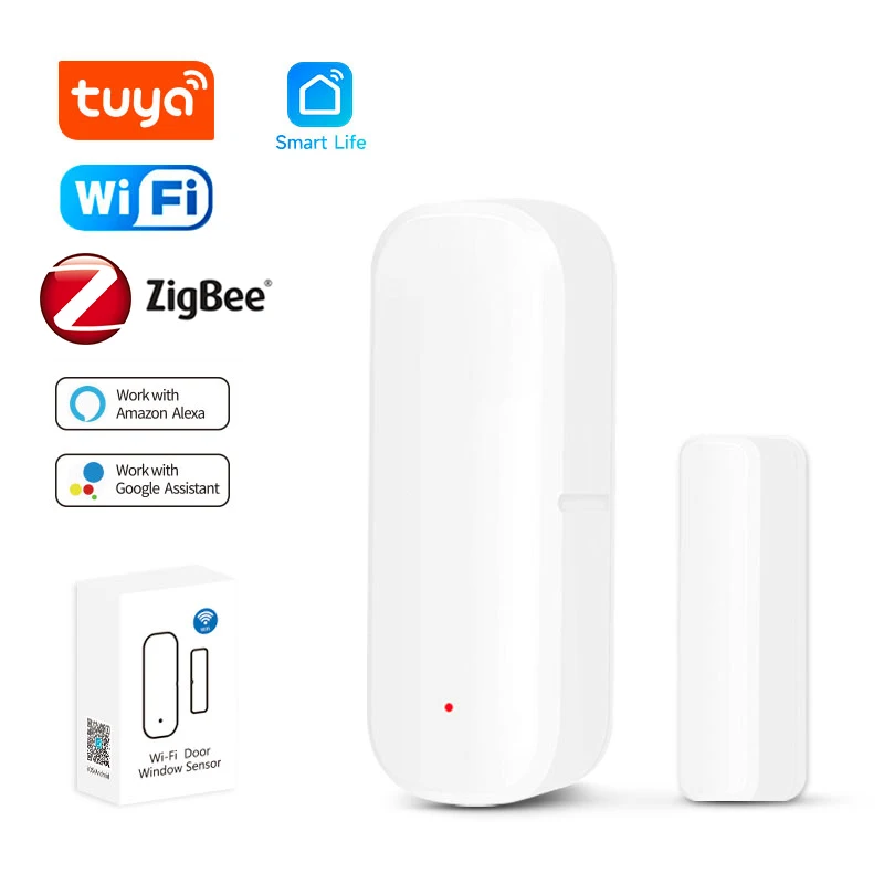 Датчик двери Tuya Wi-Fi Zigbee, Беспроводной сенсор для обнаружения дверей и окон, работает с приложением Alexa и Google Home
Датчик двери Tuya Wi-Fi Zigbee, Беспроводной сенсор для обнаружения дверей и окон, работает с приложением Alexa и Google Home
