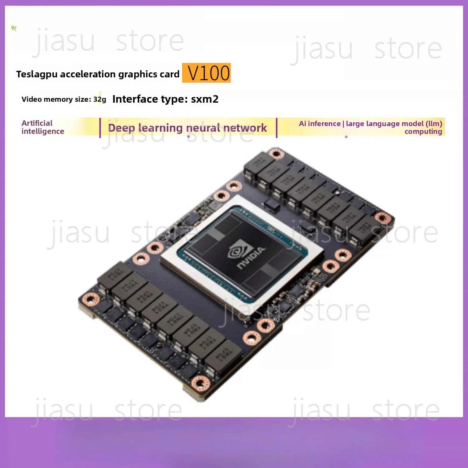 V100 SXM2 16G/32G HBM2 Tensor Core GPU for Deep Learning Server Workstation
V100 SXM2 16G/32G HBM2 Tensor Core GPU for Deep Learning Server Workstation