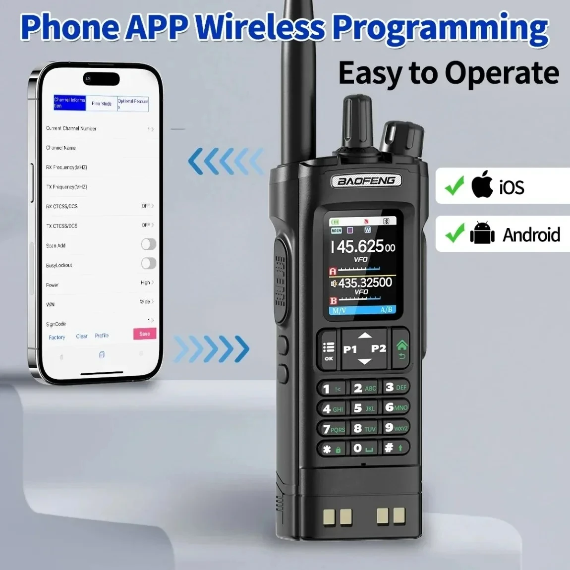 BAOFENG UV-32 GPS рация 10 Вт Bluetooth телефон приложение программирование мультидиапазонный AM 1000CH Type-C дальнего действия для радиолюбителей UV-5R
BAOFENG UV-32 GPS рация 10 Вт Bluetooth телефон приложение программирование мультидиапазонный AM 1000CH Type-C дальнего действия для радиолюбителей UV-5R