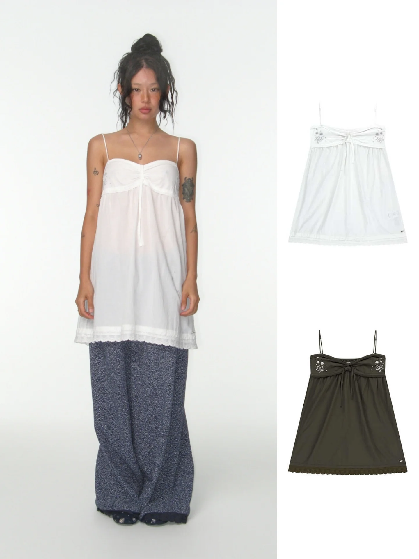 Retro Cute Embroidered Lace Trim Casual Slimming Strap Dr ort Skirt Unique SEI Summer High Waist Commute Sle
Retro Cute Embroidered Lace Trim Casual Slimming Strap Dr ort Skirt Unique SEI Summer High Waist Commute Sle