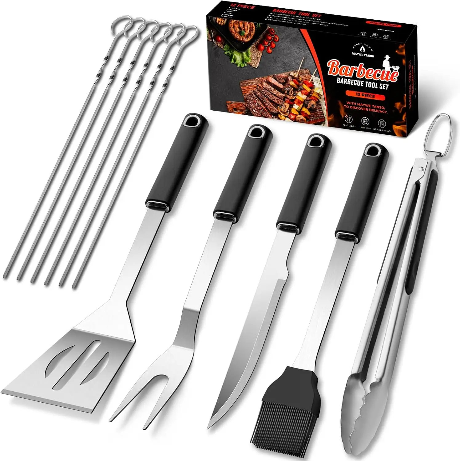 Stainless Steel BBQ Grill Tools Set, Outdoor Barbecue Utensils for Men, Father's Day/Christmas/Thanksgiving Gifts
Stainless Steel BBQ Grill Tools Set, Outdoor Barbecue Utensils for Men, Father's Day/Christmas/Thanksgiving Gifts