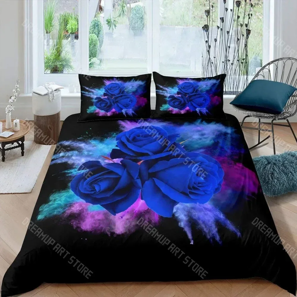 Blue Rose Floral King Queen Duvet Cover 3D Blossom Flowers Bedding Set Valentine's Day Quilt Cover Botanical Comforter Cover
Blue Rose Floral King Queen Duvet Cover 3D Blossom Flowers Bedding Set Valentine's Day Quilt Cover Botanical Comforter Cover