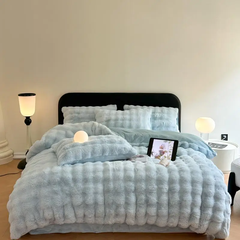 Thiened Fluffy Rabbit Fur Duvet Cover Set Winter Warm Quilt Cover Tee Piece Set 50cm Luxury Sle Home Textile Bedding
Thiened Fluffy Rabbit Fur Duvet Cover Set Winter Warm Quilt Cover Tee Piece Set 50cm Luxury Sle Home Textile Bedding