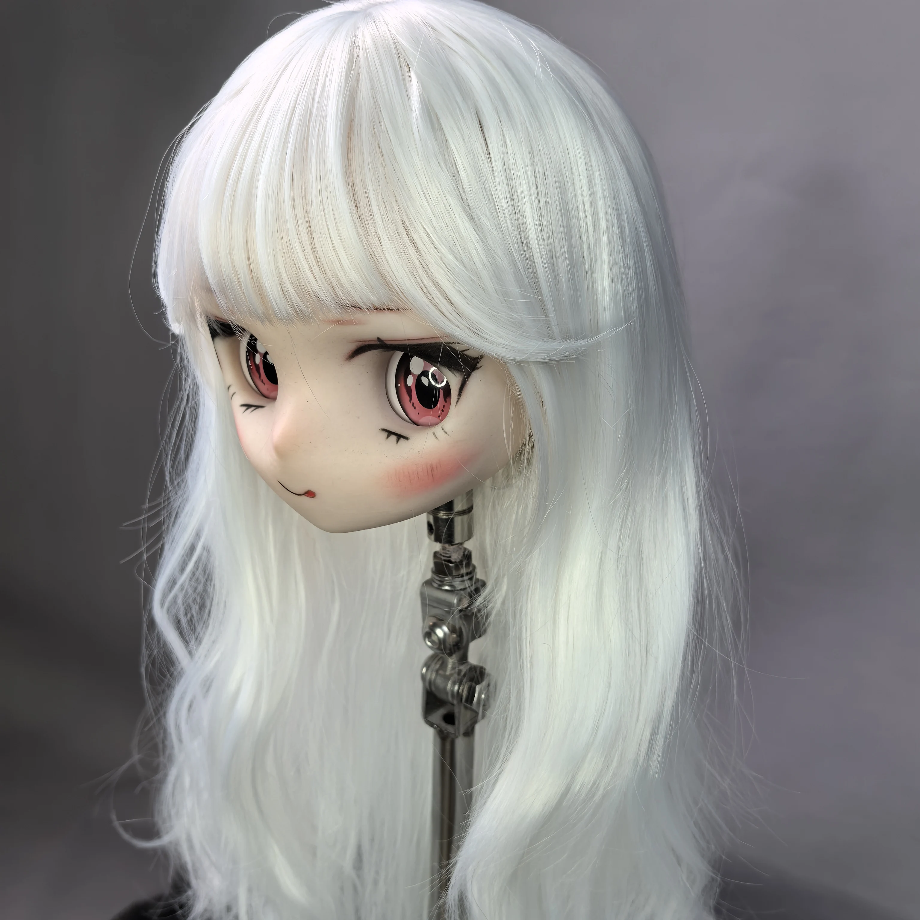 1:1 Lifelike TPE Dummy Head, Model K2 with M16 Screw Interface, With Wig Teeth Tongue and Pupils, Makeup Washable-1319 
1:1 Lifelike TPE Dummy Head, Model K2 with M16 Screw Interface, With Wig Teeth Tongue and Pupils, Makeup Washable-1319