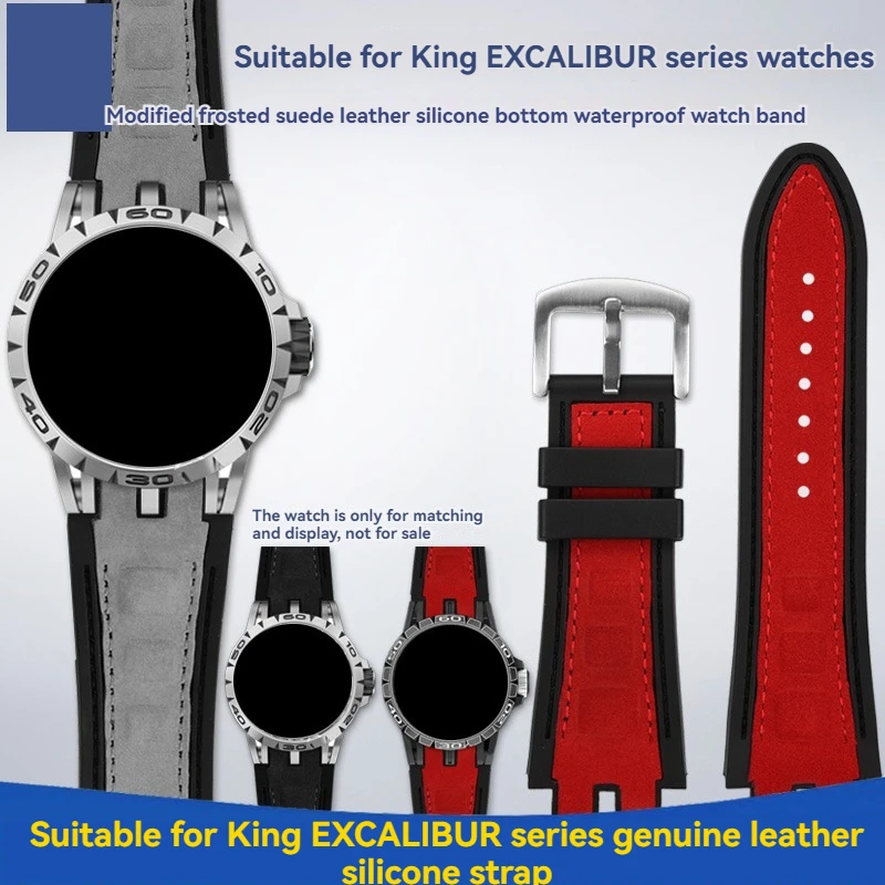 28mm Frosted Leather+Soft Rubber Silicone Watchband For Roger Dubuis Watch Strap For EXCALIBUR Series Pin Buckle Mens bands
28mm Frosted Leather+Soft Rubber Silicone Watchband For Roger Dubuis Watch Strap For EXCALIBUR Series Pin Buckle Mens bands