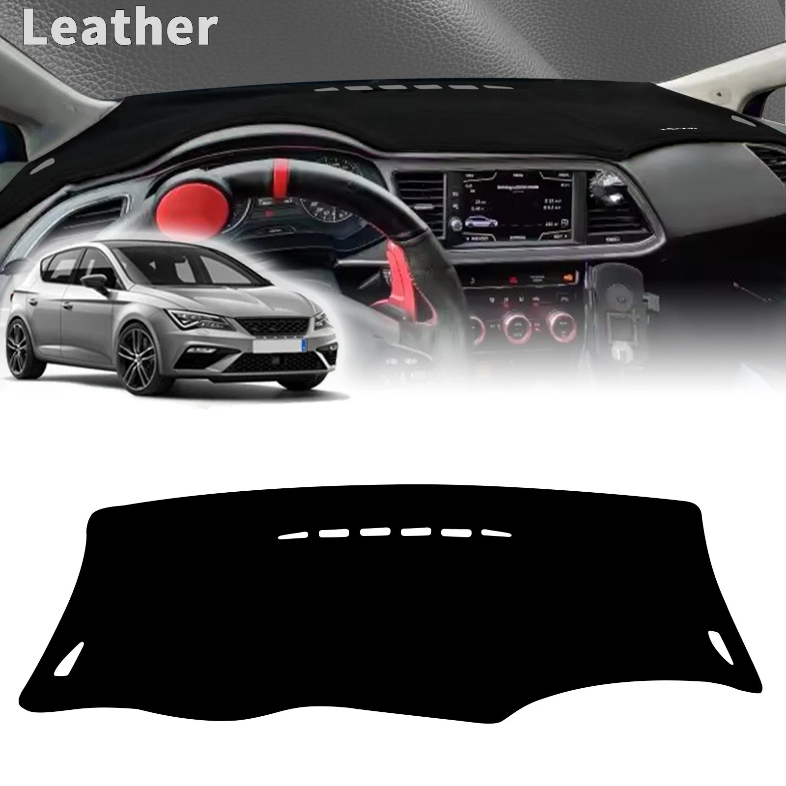for Seat Leon 2013-2018 2019 2020 5F MK3 3th Car Dashboard Cover Dashmat Non‑Slip Protective Dash Mat Pad Auto Accessories
for Seat Leon 2013-2018 2019 2020 5F MK3 3th Car Dashboard Cover Dashmat Non‑Slip Protective Dash Mat Pad Auto Accessories