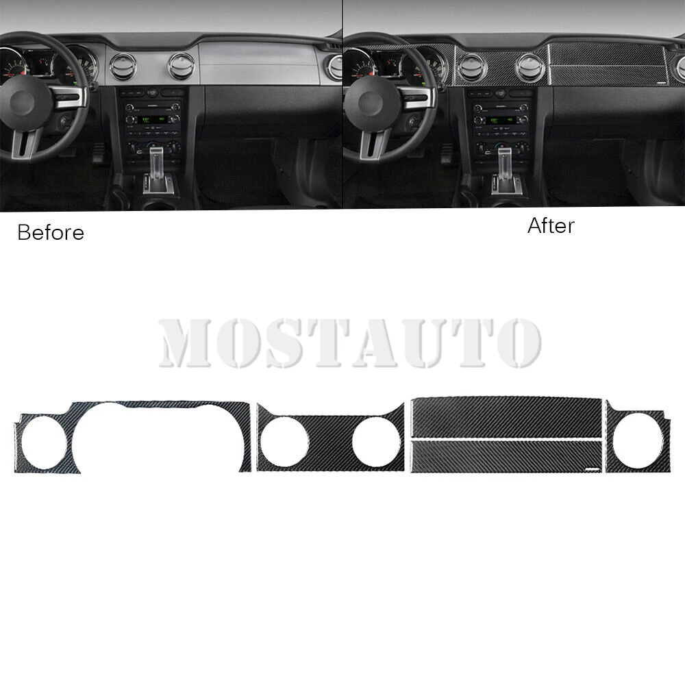 For Ford Mustang Soft Carbon Fiber Interior Front Dashboard Panel Trim Cover 2005-2009 5pcs (2 Color)
For Ford Mustang Soft Carbon Fiber Interior Front Dashboard Panel Trim Cover 2005-2009 5pcs (2 Color)