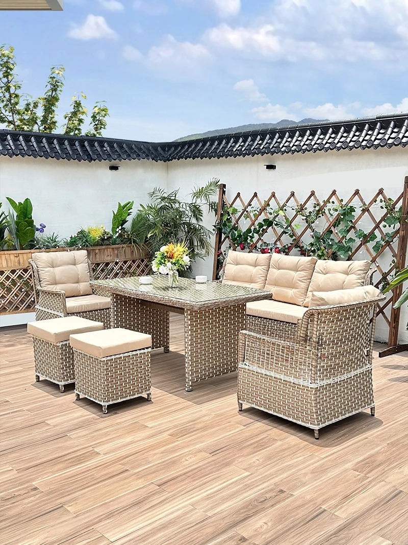 Outdoor Vine Weaving Sofa, Outdoor Garden, Leisure Vine Art Sofa, Furniture, Waterproof and Sunscreen
Outdoor Vine Weaving Sofa, Outdoor Garden, Leisure Vine Art Sofa, Furniture, Waterproof and Sunscreen
