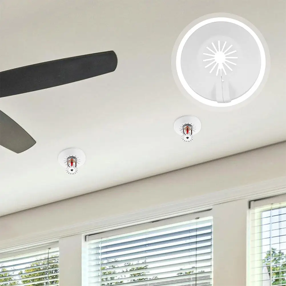 8Pcs Fire Sprinkler Ceiling Cover Plate Plastic Trim Ring Detachable Universal Fit Decorative Fire Safety Replacement
8Pcs Fire Sprinkler Ceiling Cover Plate Plastic Trim Ring Detachable Universal Fit Decorative Fire Safety Replacement
