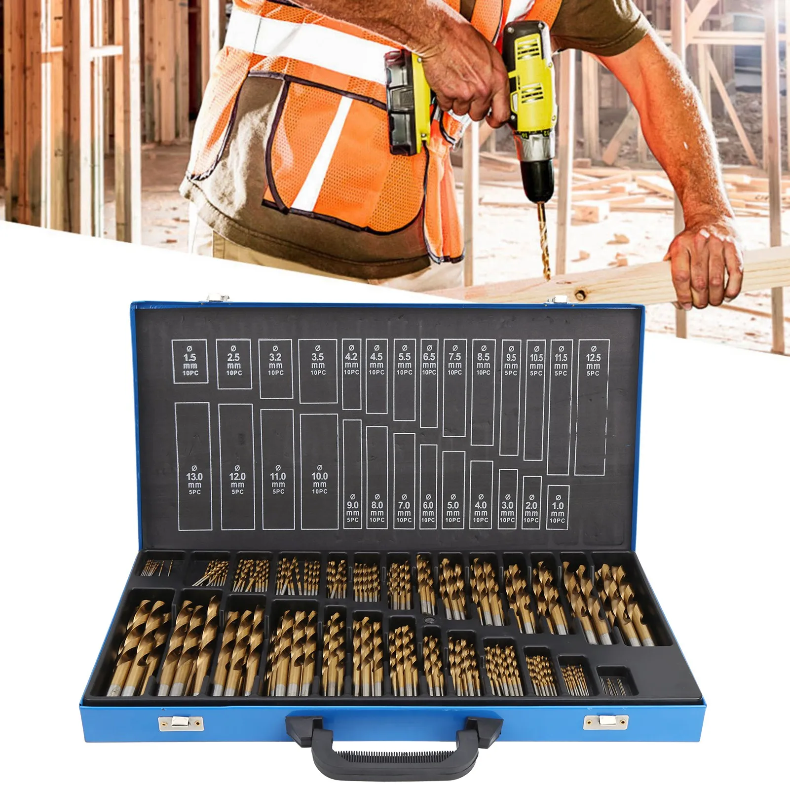 Metric Drill Bits Set with Storage Box High‑Speed Steel for Iron Alum inium Wood Plastic HSS Metric Drill Bits Set
Metric Drill Bits Set with Storage Box High‑Speed Steel for Iron Alum inium Wood Plastic HSS Metric Drill Bits Set