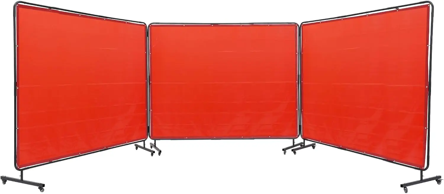 VEVOR Welding Screen with Frame, 6' x 8' 3 Panel Welding Curtain Screens, Flame-Resistant Vinyl Welding Protection Screen on 12
VEVOR Welding Screen with Frame, 6' x 8' 3 Panel Welding Curtain Screens, Flame-Resistant Vinyl Welding Protection Screen on 12