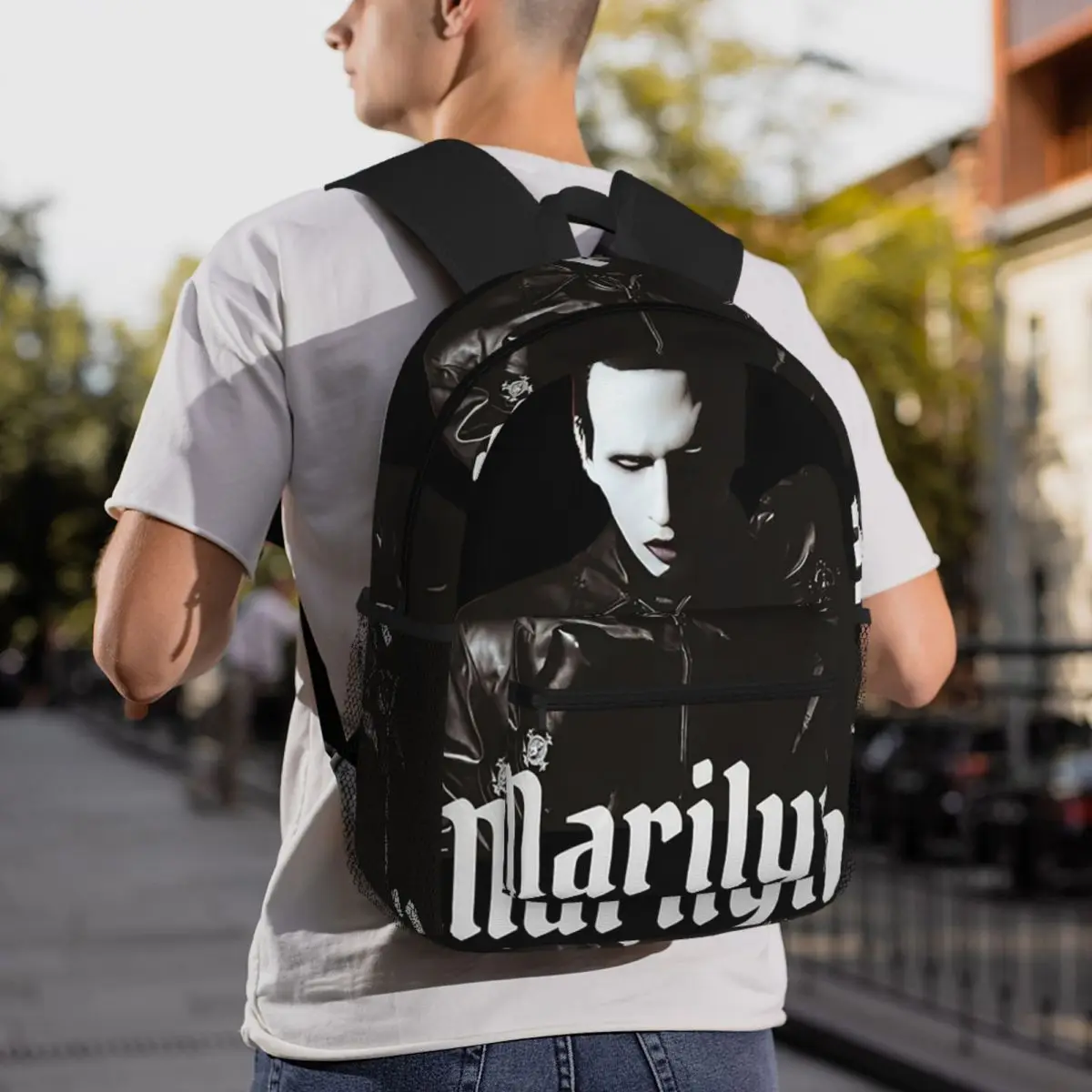 Marilyn Manson Inspired Creeping Shadow Backpack Daypack Large Capacity Boys Girls BookBag School Bag Shoulder Bag for Men Women
Marilyn Manson Inspired Creeping Shadow Backpack Daypack Large Capacity Boys Girls BookBag School Bag Shoulder Bag for Men Women