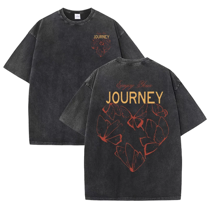Enjoy Your Jouney Butterfly Love Design Retro Female T-Shirts Summer Soft Short Cotton Snow Wash Top Trendy O-Neck Tee Tops
Enjoy Your Jouney Butterfly Love Design Retro Female T-Shirts Summer Soft Short Cotton Snow Wash Top Trendy O-Neck Tee Tops
