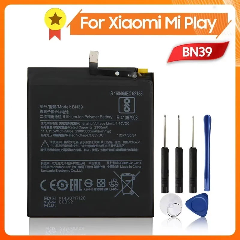 Production in 2024 Replacement Battery BN39 For Xiaomi Mi Play 3000mAh Phone Battery Quality Replace Batteries With Free Tools
Production in 2024 Replacement Battery BN39 For Xiaomi Mi Play 3000mAh Phone Battery Quality Replace Batteries With Free Tools