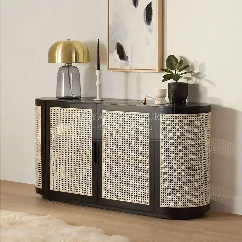 Simple solid wood dining side cabinet Multifunctional locker Rattan entrance Wall storage cabinet07
Simple solid wood dining side cabinet Multifunctional locker Rattan entrance Wall storage cabinet07