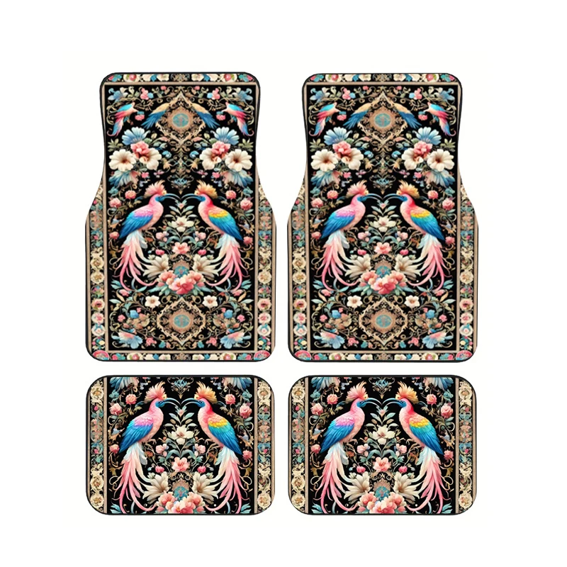 Vintage Phoenix Peony Floral Car Floor Mats 4Pcs Waterproof Luxury Rubber Auto Foot Mats Interior Accessories For SUV Truck
Vintage Phoenix Peony Floral Car Floor Mats 4Pcs Waterproof Luxury Rubber Auto Foot Mats Interior Accessories For SUV Truck
