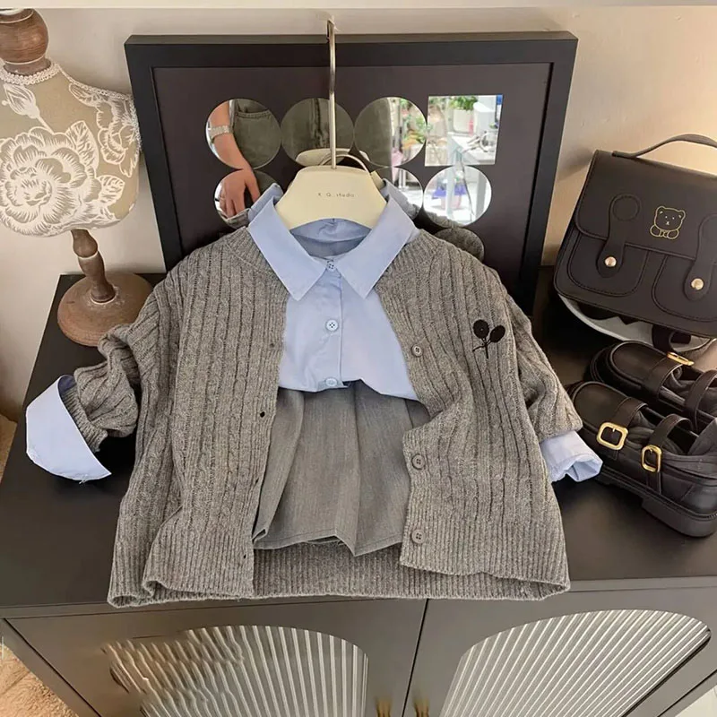 MILANCEL New Spring Kids Clothes Set Cute Girls Knitted Sweater + Shirt + Pleated Skirt Infant 1-7T Leisure Outfit 3PCS
MILANCEL New Spring Kids Clothes Set Cute Girls Knitted Sweater + Shirt + Pleated Skirt Infant 1-7T Leisure Outfit 3PCS