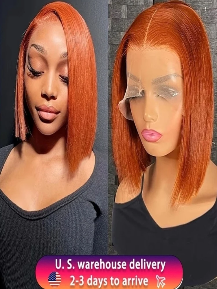 350 Ginger Orange Short Bob Wig Lace Front Human Hair Wigs Brazilian 16 Inch Straight Bob 13x6 HD Lace Frontal Wig For Women
350 Ginger Orange Short Bob Wig Lace Front Human Hair Wigs Brazilian 16 Inch Straight Bob 13x6 HD Lace Frontal Wig For Women