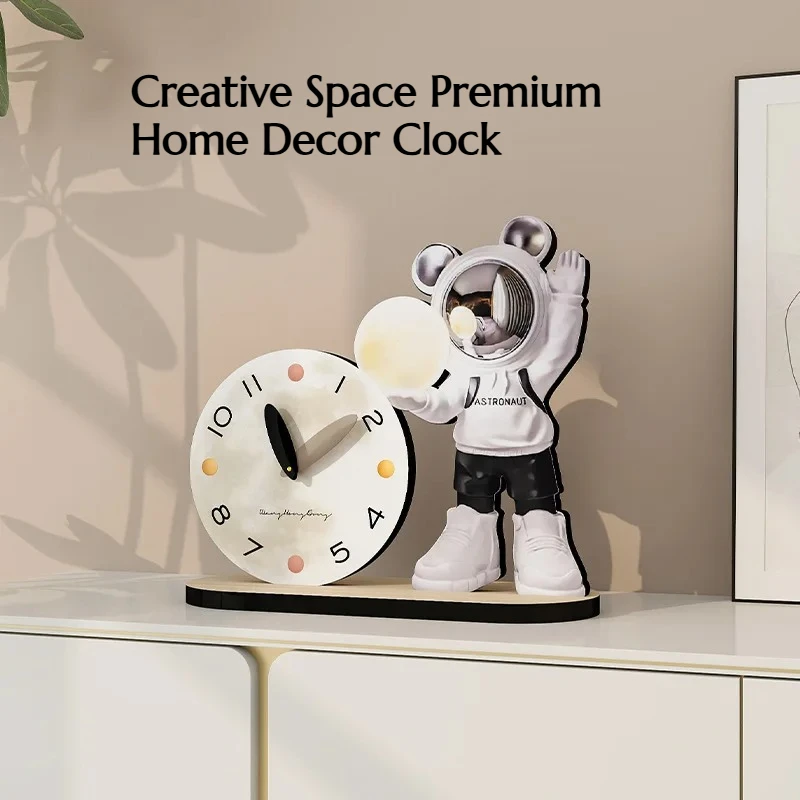 High-end Fashion Astronaut Desktop Clock Sculpture for Home Living Room Decoration Craft Creative Gift
High-end Fashion Astronaut Desktop Clock Sculpture for Home Living Room Decoration Craft Creative Gift
