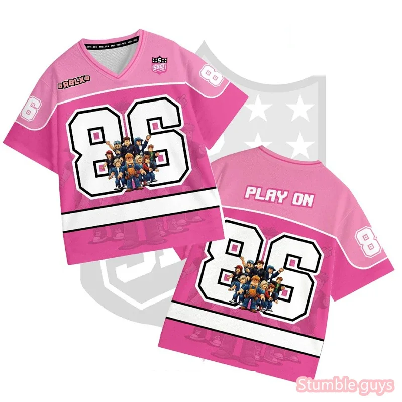 Summer Roblox Theme T Shirt For Boys Anime Casual Kids Girls Short Sleeve Tops Fashion Graphic Print Breathable Kids Daily Tee
Summer Roblox Theme T Shirt For Boys Anime Casual Kids Girls Short Sleeve Tops Fashion Graphic Print Breathable Kids Daily Tee