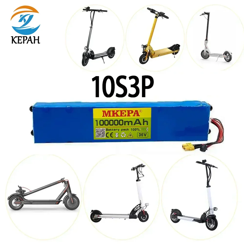 Литиевая батарея для Trottinette Électrique, 10S3P, 36V, 100000 мАч, 36В, 18650, M365
Литиевая батарея для Trottinette Électrique, 10S3P, 36V, 100000 мАч, 36В, 18650, M365