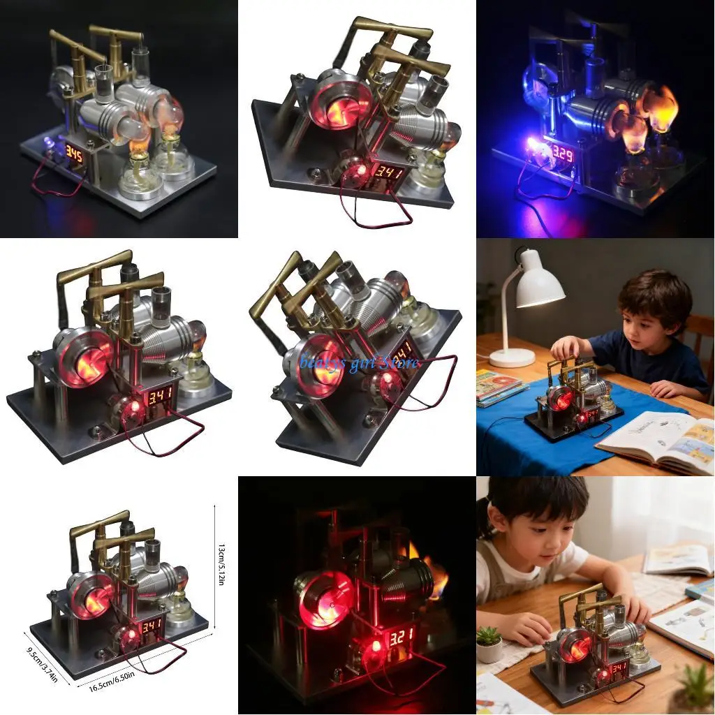 C7AB Educational Stirling Engine Model With Built In Monitor And 5W LED Bulb
C7AB Educational Stirling Engine Model With Built In Monitor And 5W LED Bulb