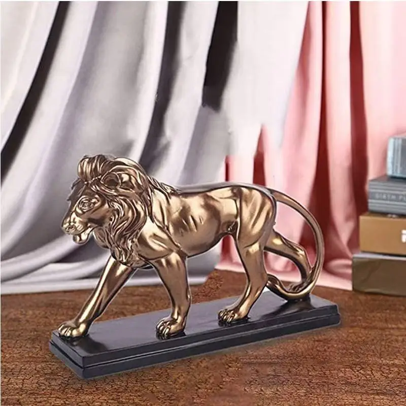 Resin Male Lion Animal Statue, Large Size Golden Art Sculpture, Suitable for Home, Living Room, and Office Decoration Ornaments
Resin Male Lion Animal Statue, Large Size Golden Art Sculpture, Suitable for Home, Living Room, and Office Decoration Ornaments