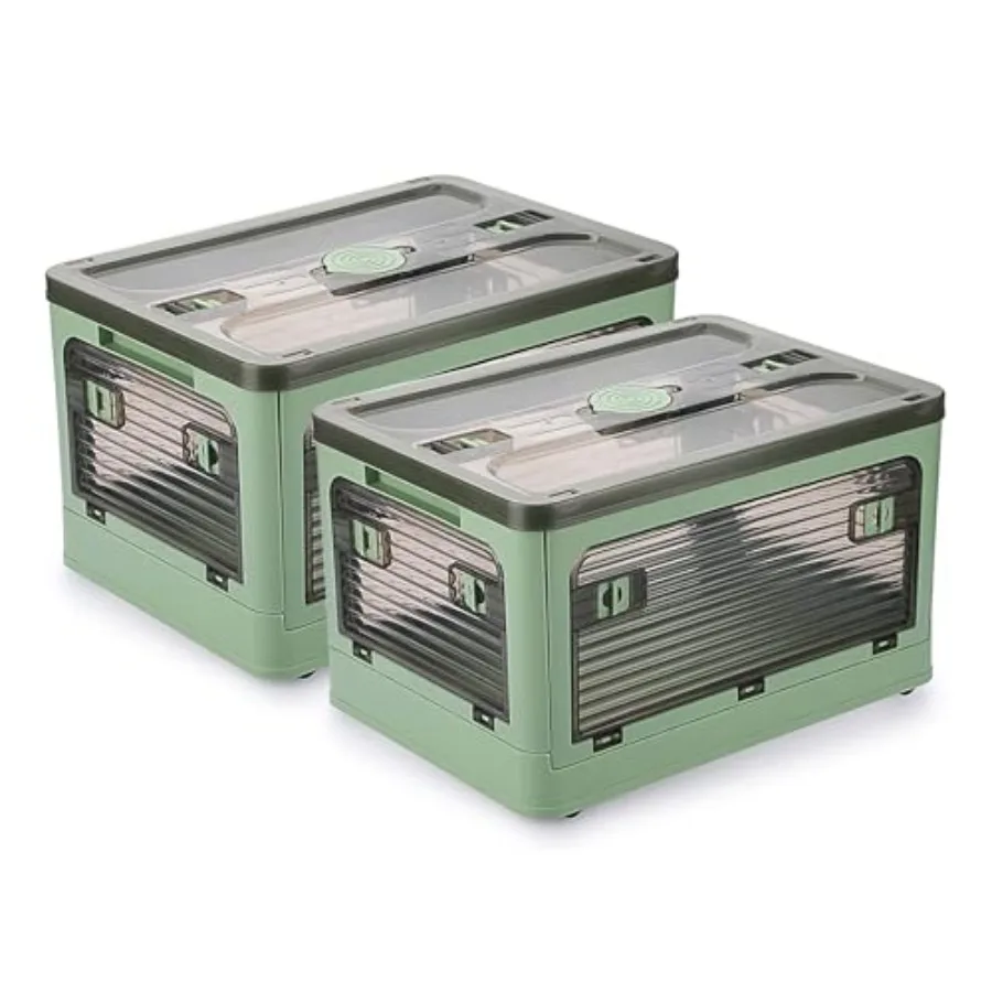 Набор из 2 складных пластиковых контейнеров с крышками и колесами, 36 литров, многофункциональные, штабелируемые, для кемпинга
Набор из 2 складных пластиковых контейнеров с крышками и колесами, 36 литров, многофункциональные, штабелируемые, для кемпинга