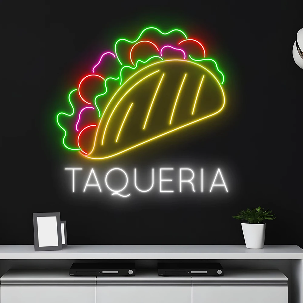 Taqueria Neon Sign Custom Mexico Tacos LED Neon Light Restaurant Kitchen Wall Decor Tacos Store Street Food Light Signs
Taqueria Neon Sign Custom Mexico Tacos LED Neon Light Restaurant Kitchen Wall Decor Tacos Store Street Food Light Signs