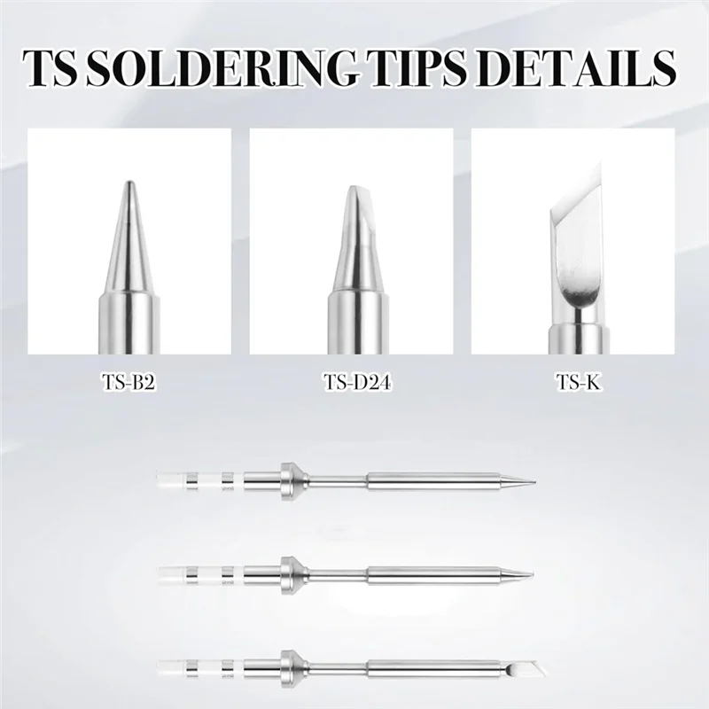 AT48-6Pcs For Pinecil TS100 Soldering Iron Tips Replacement,Mini Portable Micro-Solder Pen Stations Soldering Accessories
AT48-6Pcs For Pinecil TS100 Soldering Iron Tips Replacement,Mini Portable Micro-Solder Pen Stations Soldering Accessories