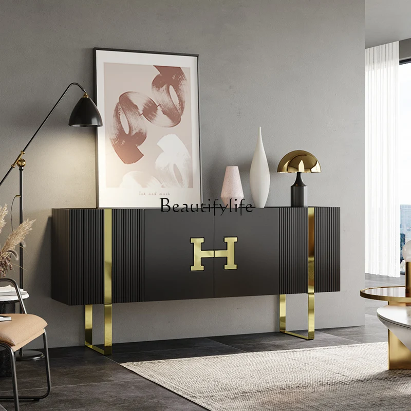Italian Minimalist Entrance Cabinet Simple and Modern Decoration Black Light Luxury Living Room Locker
Italian Minimalist Entrance Cabinet Simple and Modern Decoration Black Light Luxury Living Room Locker