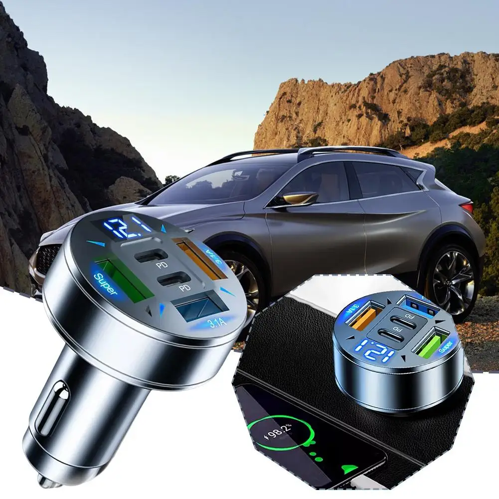 Автомобильное зарядное устройство 5-в-1 с цифровым дисплеем, зеленый USB, поддержка сверхбыстрой зарядки, металлическое автомобильное зарядное устройство SP + C 3A + 2C для IPhone Fast Char O1P6
Автомобильное зарядное устройство 5-в-1 с цифровым дисплеем, зеленый USB, поддержка сверхбыстрой зарядки, металлическое автомобильное зарядное устройство SP + C 3A + 2C для IPhone Fast Char O1P6