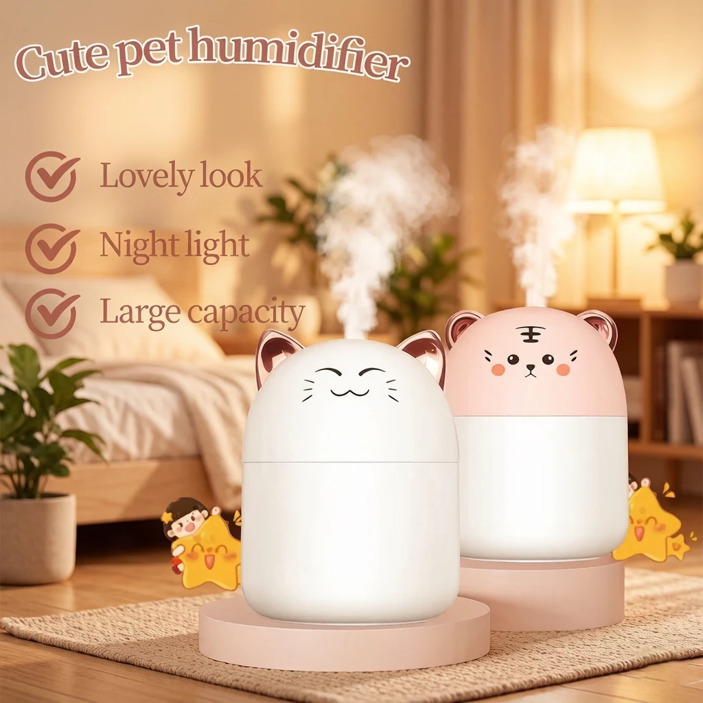 Cute Pet Humidifier Mini Office Desktop Air Conditioning Room Air Humidification Usb Small Household Heavy Fog Spray
Cute Pet Humidifier Mini Office Desktop Air Conditioning Room Air Humidification Usb Small Household Heavy Fog Spray