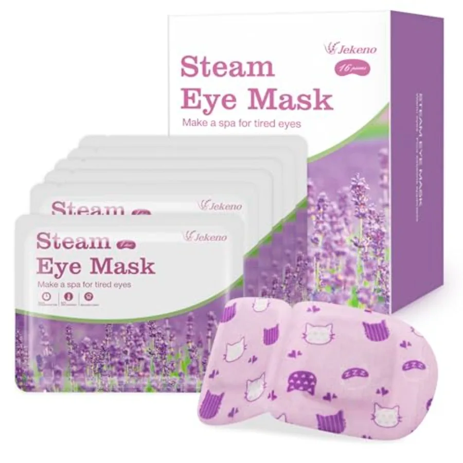 Jekeno Steam Eye Mask, 16 Packs Eye Masks for Dry Eyes, 40-60 Minutes Self Moist Warm Compress Heated Disposable Mask for Sleep
Jekeno Steam Eye Mask, 16 Packs Eye Masks for Dry Eyes, 40-60 Minutes Self Moist Warm Compress Heated Disposable Mask for Sleep
