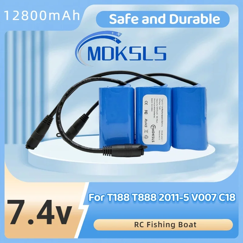 7.4V 12800mAh Battery with USB Charger For T188 T888 2011-5 V007 C18 H18 Remote Control RC Fishing Bait Boat Spare Battery Parts
7.4V 12800mAh Battery with USB Charger For T188 T888 2011-5 V007 C18 H18 Remote Control RC Fishing Bait Boat Spare Battery Parts