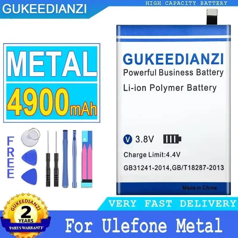 Mobile Phone Battery For Ulefone Metal High-Capacity 4900mAh Long-Lasting Performance
Mobile Phone Battery For Ulefone Metal High-Capacity 4900mAh Long-Lasting Performance