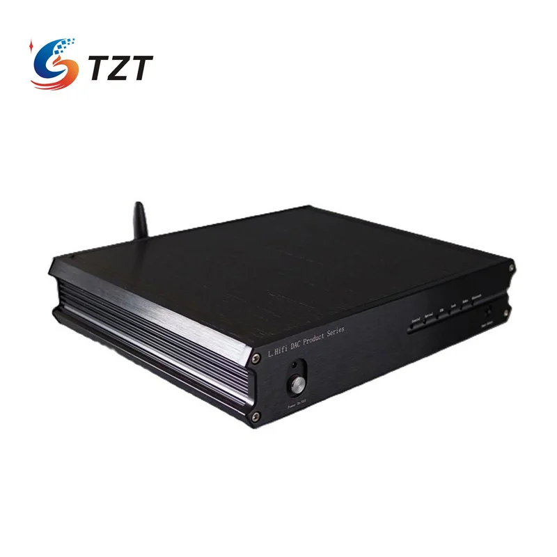 TZT L1794DAC Dual PCM1794 Full Function HiFi Decoder Support Fiber Optic Coaxial USB Bluetooth Input (Silvery/Black Panel)