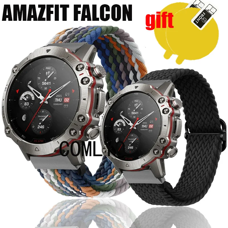 Ремешок для часов AMAZFIT FALCON, нейлоновый ремешок для браслета, Защитная пленка для экрана
Ремешок для часов AMAZFIT FALCON, нейлоновый ремешок для браслета, Защитная пленка для экрана