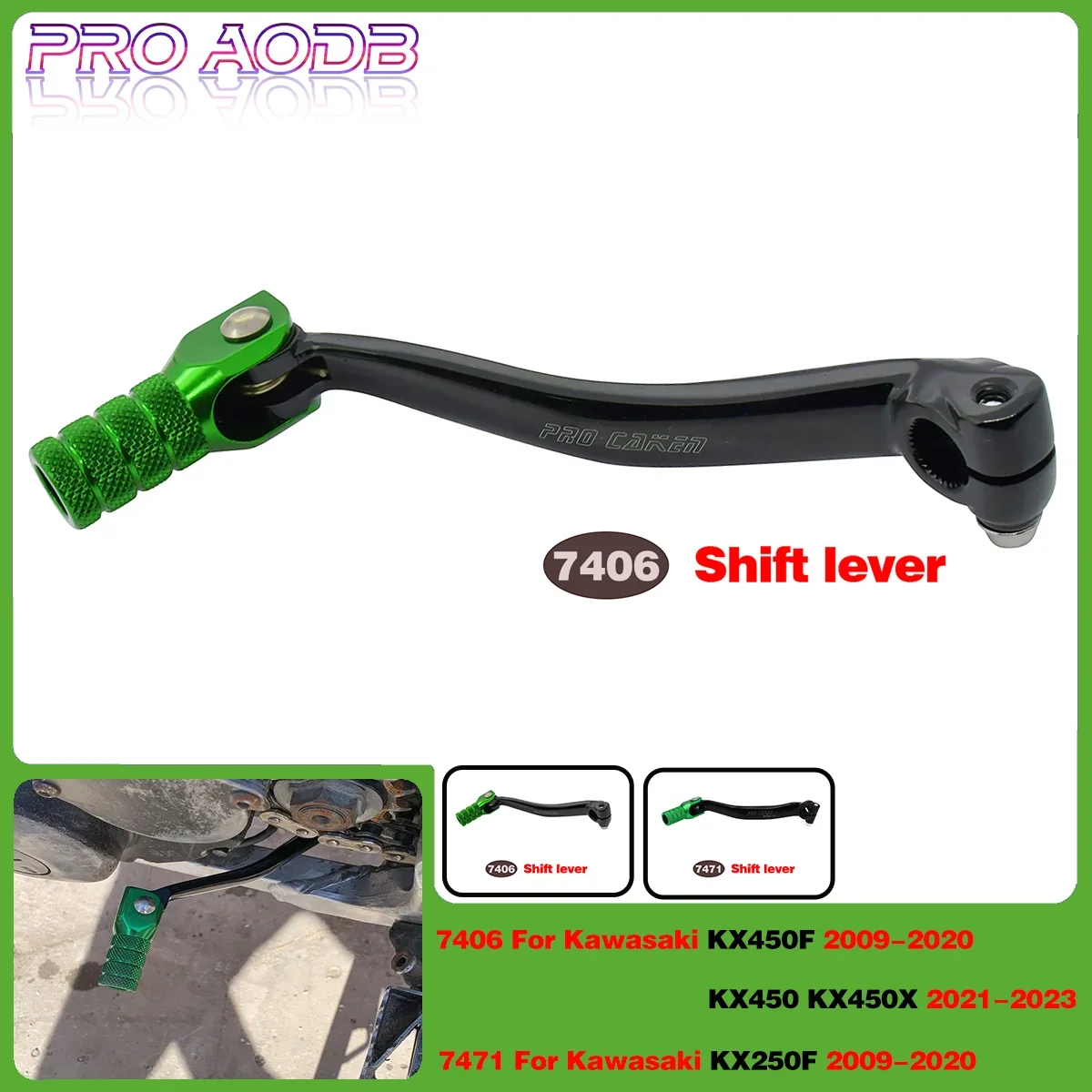 Motorcycle CNC Forged Gear Shifter Shift Lever For Kawasaki KX 250F 450F 450 450X 2009-2019 2020 2021 2022 2023 Motocross parts
Motorcycle CNC Forged Gear Shifter Shift Lever For Kawasaki KX 250F 450F 450 450X 2009-2019 2020 2021 2022 2023 Motocross parts