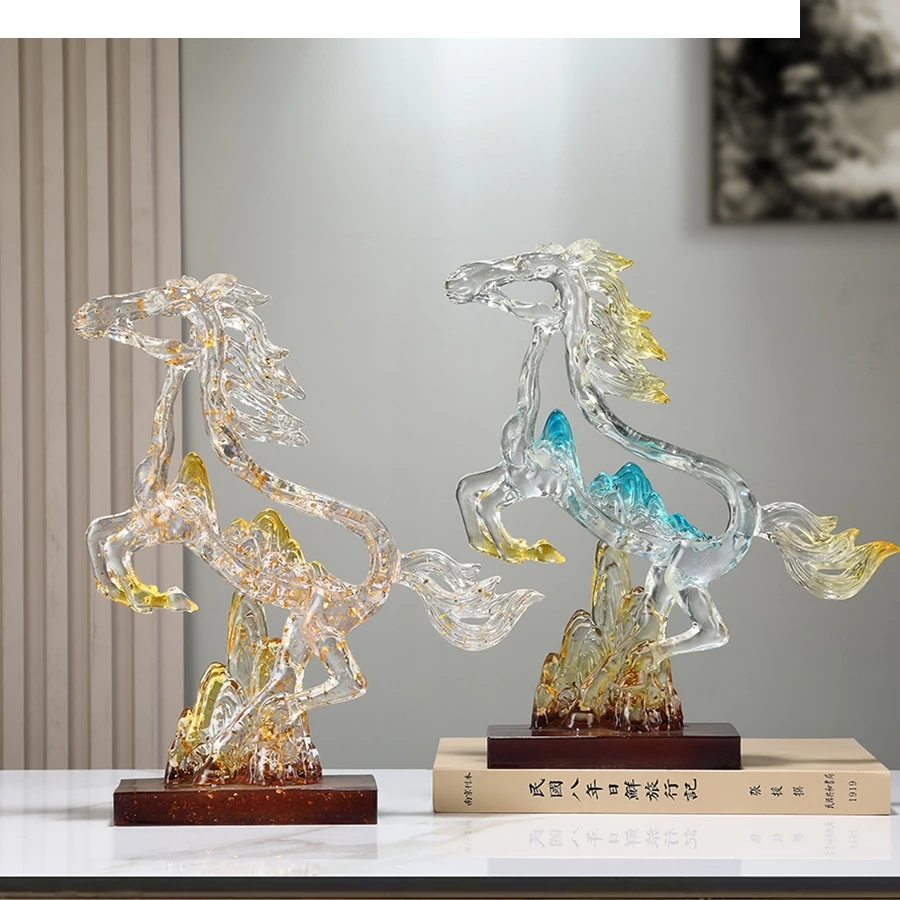 Resin Handicrafts Simulation Animal Sculpture Transparent Crystal Horse Statue Abstract Colored Horse Ornaments Home Decoration
Resin Handicrafts Simulation Animal Sculpture Transparent Crystal Horse Statue Abstract Colored Horse Ornaments Home Decoration