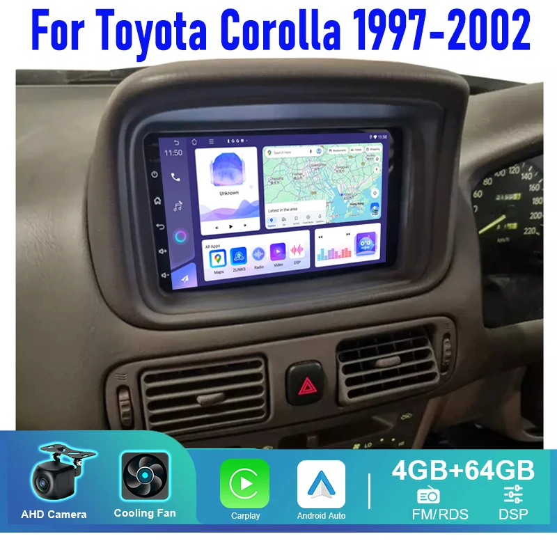 7'' For Toyota Corolla 1997-2002 Car Radio Head Unit Wireless Carplay Apple Android 13 Auto Reversing Image GPS 4-64GB WIFI 4-64
7'' For Toyota Corolla 1997-2002 Car Radio Head Unit Wireless Carplay Apple Android 13 Auto Reversing Image GPS 4-64GB WIFI 4-64