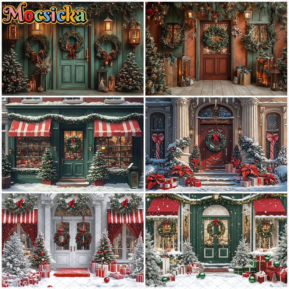 Mocsicka Christmas Shop Backdrops Photography Soft Washable Outdoor Tree Photo Backgrounds Wreath Gifts House Door Decors Banner
Mocsicka Christmas Shop Backdrops Photography Soft Washable Outdoor Tree Photo Backgrounds Wreath Gifts House Door Decors Banner