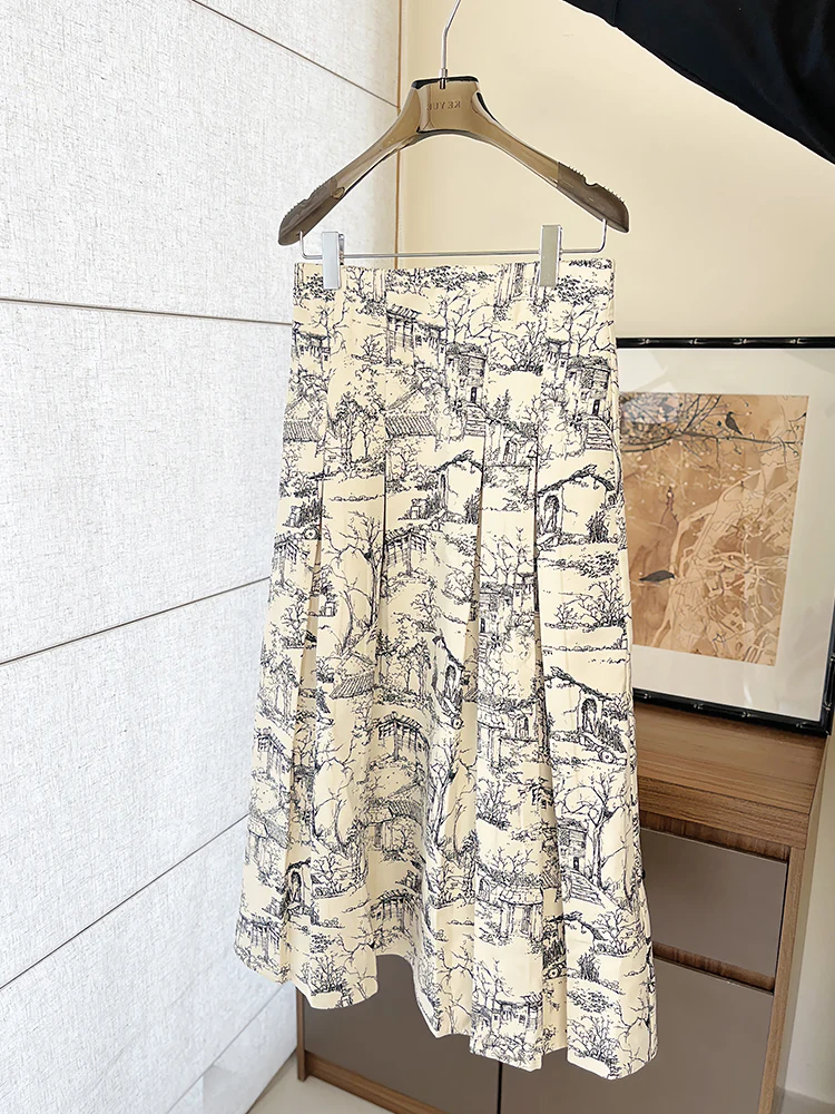 Юбка миди с завышенной талией, приталенная, А-силуэт, с принтом в стиле китайской традиционной живописи (ручная роспись), прямая, модная, для полных...
Юбка миди с завышенной талией, приталенная, А-силуэт, с принтом в стиле китайской традиционной живописи (ручная роспись), прямая, модная, для полных...