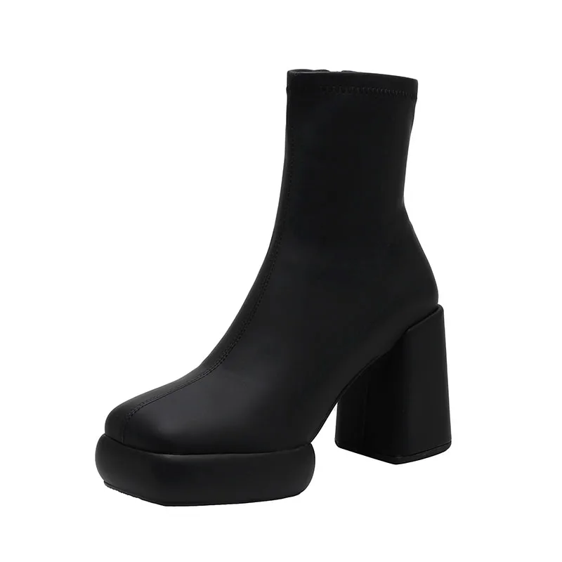 Arden Furtado 2025 Autumn Platform Elastic Short boots Square toe Side zipper Chunky heels Skinny boots Large size Women's Boots
Arden Furtado 2025 Autumn Platform Elastic Short boots Square toe Side zipper Chunky heels Skinny boots Large size Women's Boots