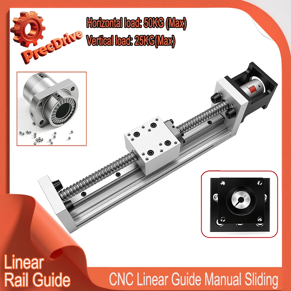 60mm Wide Linear Guide Rail Table with Nema23 57 Motor 50Kg Aluminum Table Motorized Ball Screw Slide Table SFU1605
60mm Wide Linear Guide Rail Table with Nema23 57 Motor 50Kg Aluminum Table Motorized Ball Screw Slide Table SFU1605