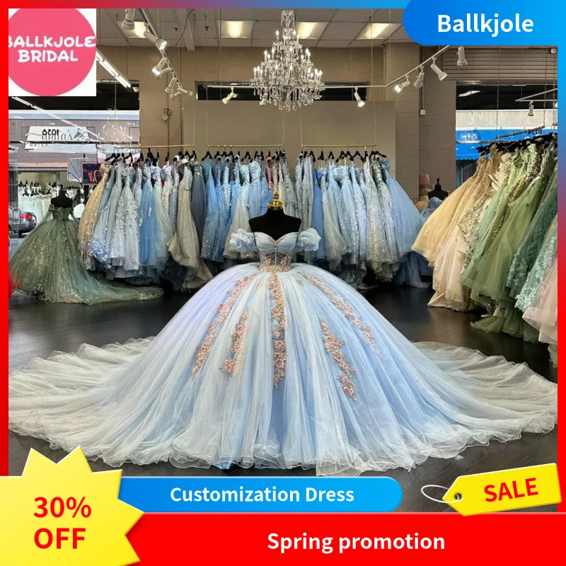 Off Shoulder Ball Gown Quinceañera Dresses For Girls Beaded Appliqués Party Gowns With Pleats Customized Vestidos De 15 Años
Off Shoulder Ball Gown Quinceañera Dresses For Girls Beaded Appliqués Party Gowns With Pleats Customized Vestidos De 15 Años