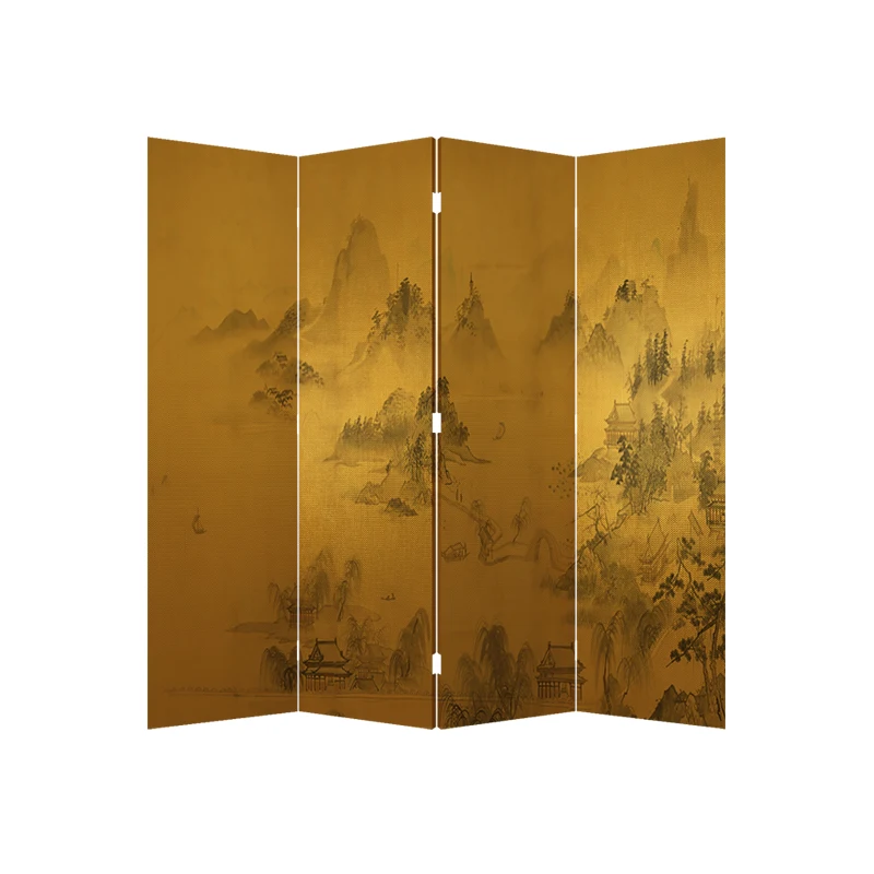 New Chinese-style solid wood living room partition screen office decoration blocking folding mobile background
New Chinese-style solid wood living room partition screen office decoration blocking folding mobile background