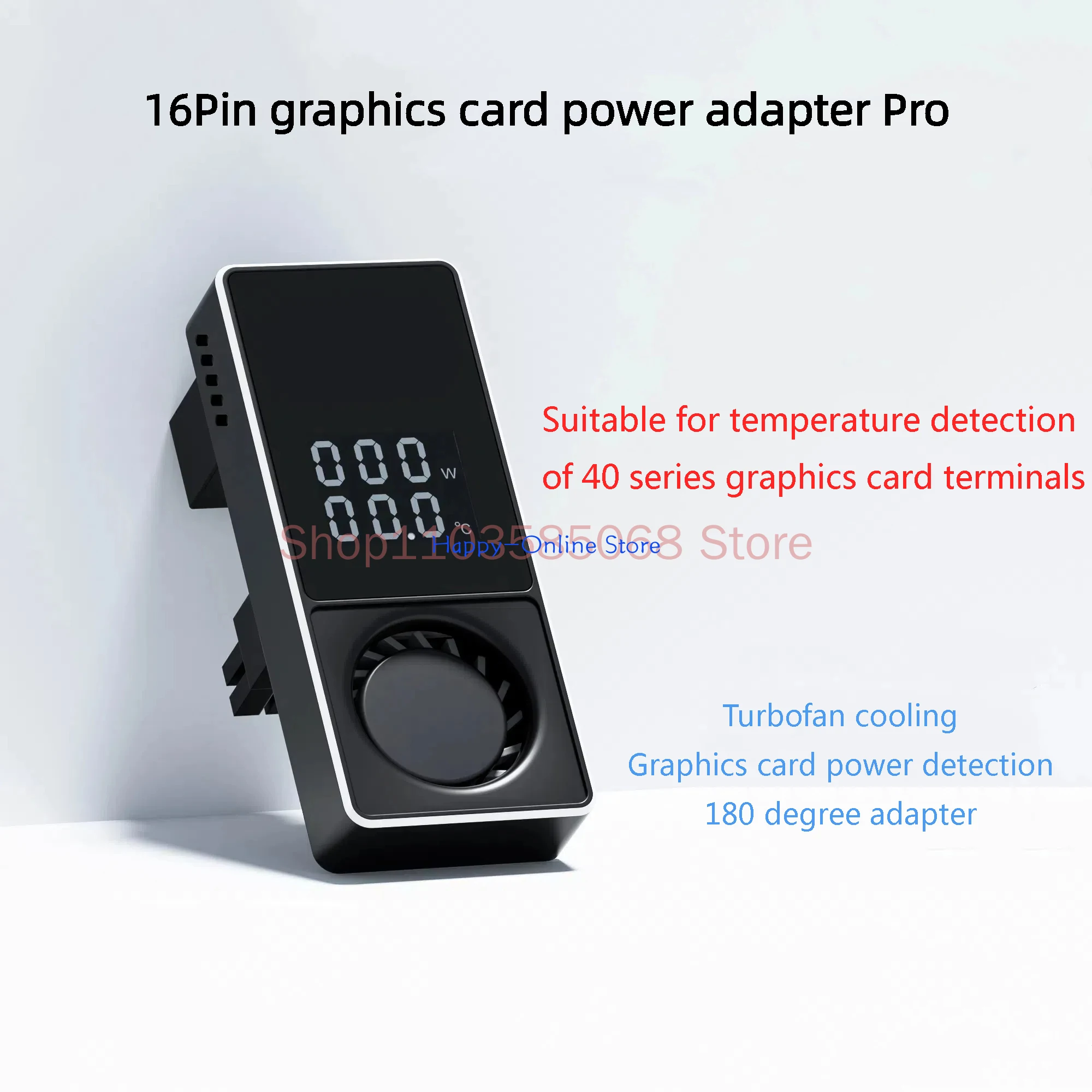 RTX4090/4080/4070 Graphics Card 16PIN Adapter 180 Degree Graphics Card Power Supply Steering Head Turbo Cooling
RTX4090/4080/4070 Graphics Card 16PIN Adapter 180 Degree Graphics Card Power Supply Steering Head Turbo Cooling