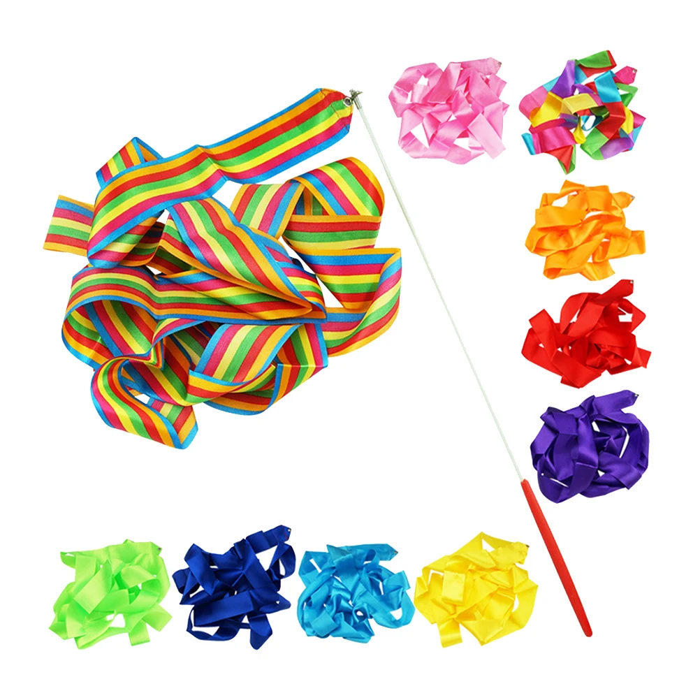 14 Pcs Gymnastics Ribbons Twirling Rod Streamer Child Rhythmic Artistic Ribbon Long Stick Metal Grommet
14 Pcs Gymnastics Ribbons Twirling Rod Streamer Child Rhythmic Artistic Ribbon Long Stick Metal Grommet